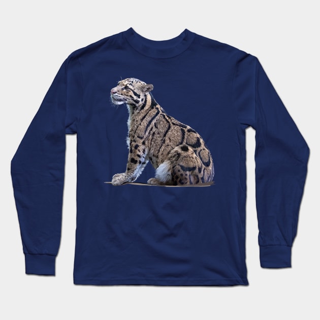 Clouded leopard Long Sleeve T-Shirt by sibosssr